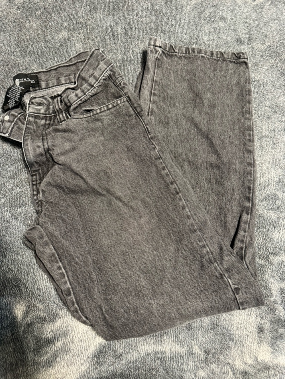 Gray Washed Jeans - Classic Straight Fit